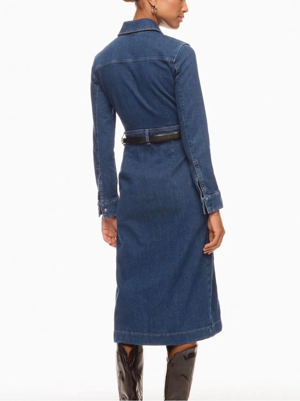 7 For All Mankind - Luxe Dress 
Denim Shirt Dress, Classic Button-Front Style - Picture 2 of 10